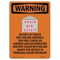 Signmission OSHA WARNING Sign, Do Not Cut Holes Into W/ Symbol, 10in X 7in Rigid Plastic, 7" W, 10" L, Portrait OS-WS-P-710-V-13073